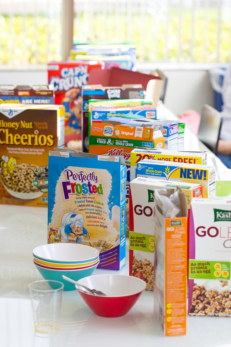 Cereal boxes